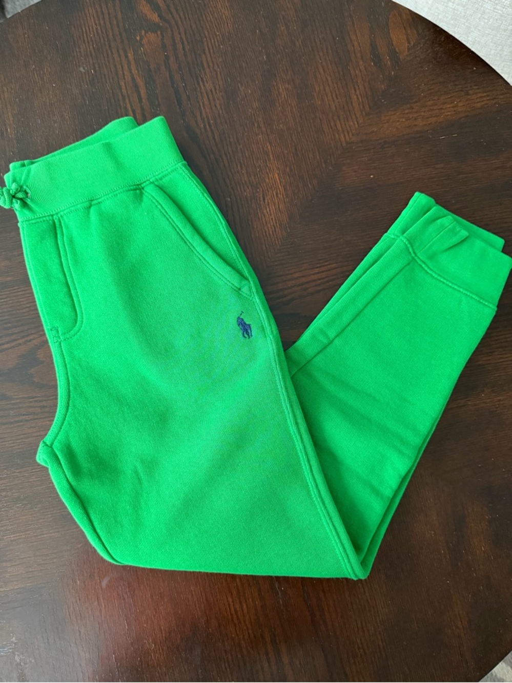 Polo by Ralph Lauren Bright Green Kids Joggers with Navy Logo